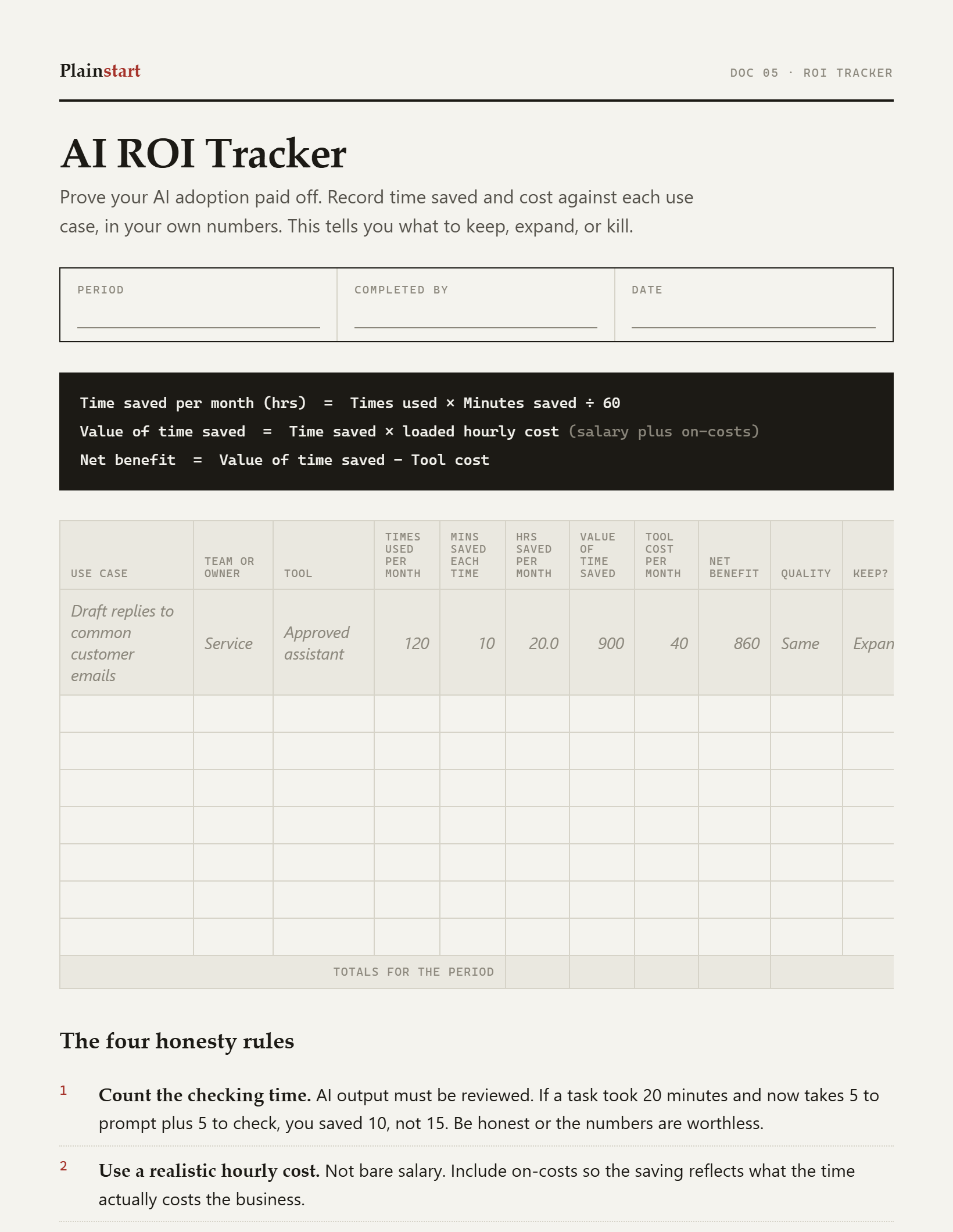 ROI Tracker